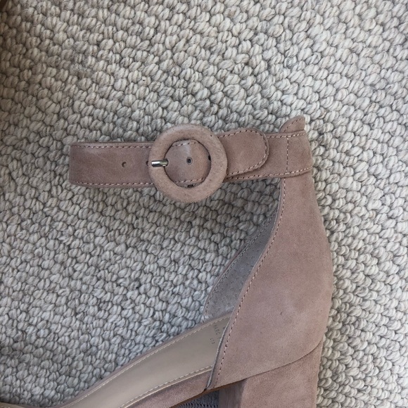 Marc Fisher Block Heel Sandal Karlee Suede Pink - Picture 9 of 14